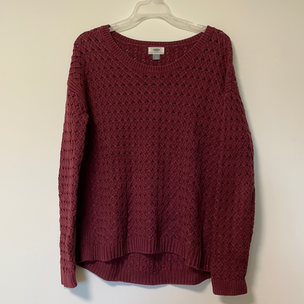 Red knit sweater